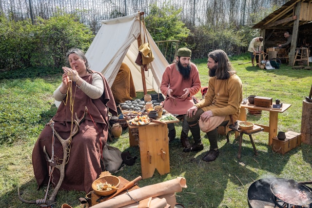representation of an ancient fair in Europe