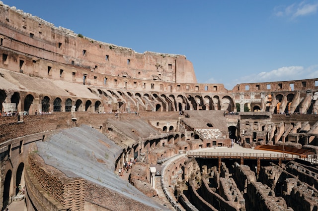 Big structures like the Colosseum used the first elevators